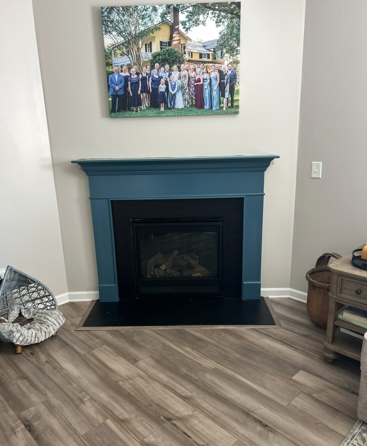 Fireplace mantel painting